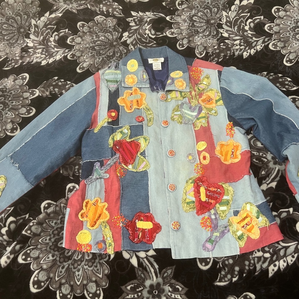 Sandy Starkman Jean Jacket | Stained read desc. | Size Small